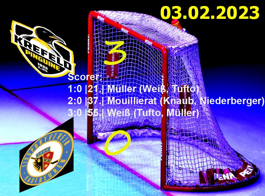 Krefeld Pinguine vs. ESV Kaufbeuren 03.02.2023