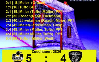 Krefeld Pinguine vs. Bayreuth Tigers 24.02.2023