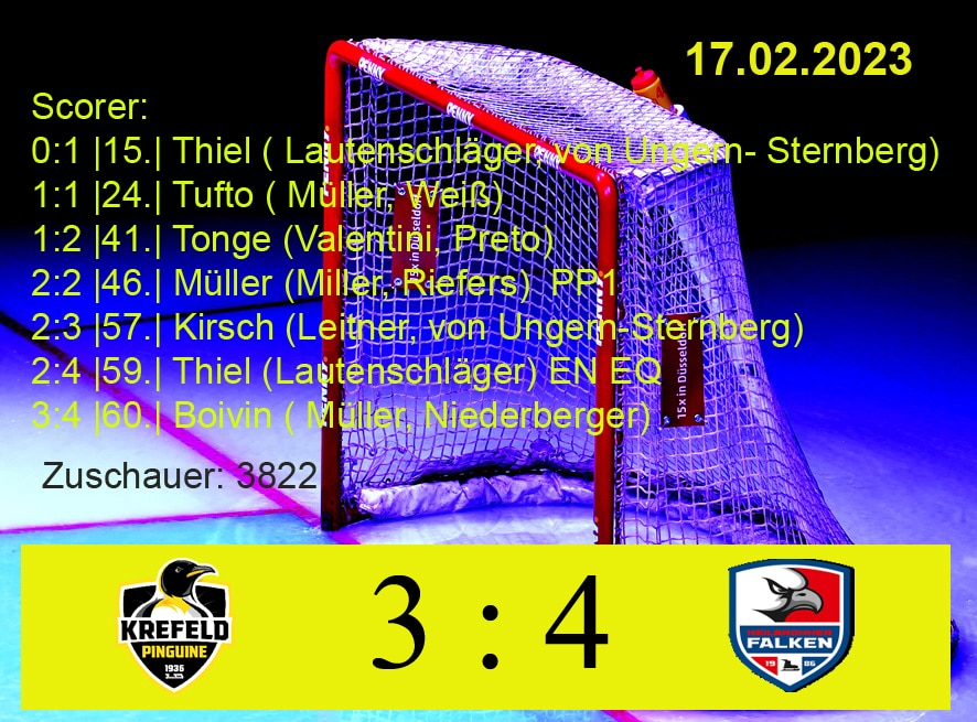 Krefeld Pinguine vs. Heilbronner Falken 17.02.2023