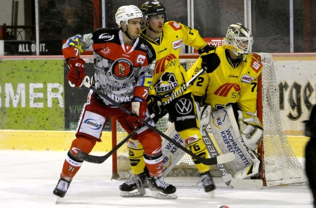 Eispiraten Crimmitschau vs. Krefeld Pinguine vom 26.02.2023