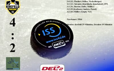 DEL 2 1/4 Finale Play- Off Spiel 1 Krefeld Pinguine vs. Dresdner Eislöwen 15.03.2023
