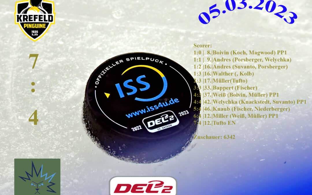 Krefeld Pinguine vs. Dresdner Eislöwen 05.03.2023