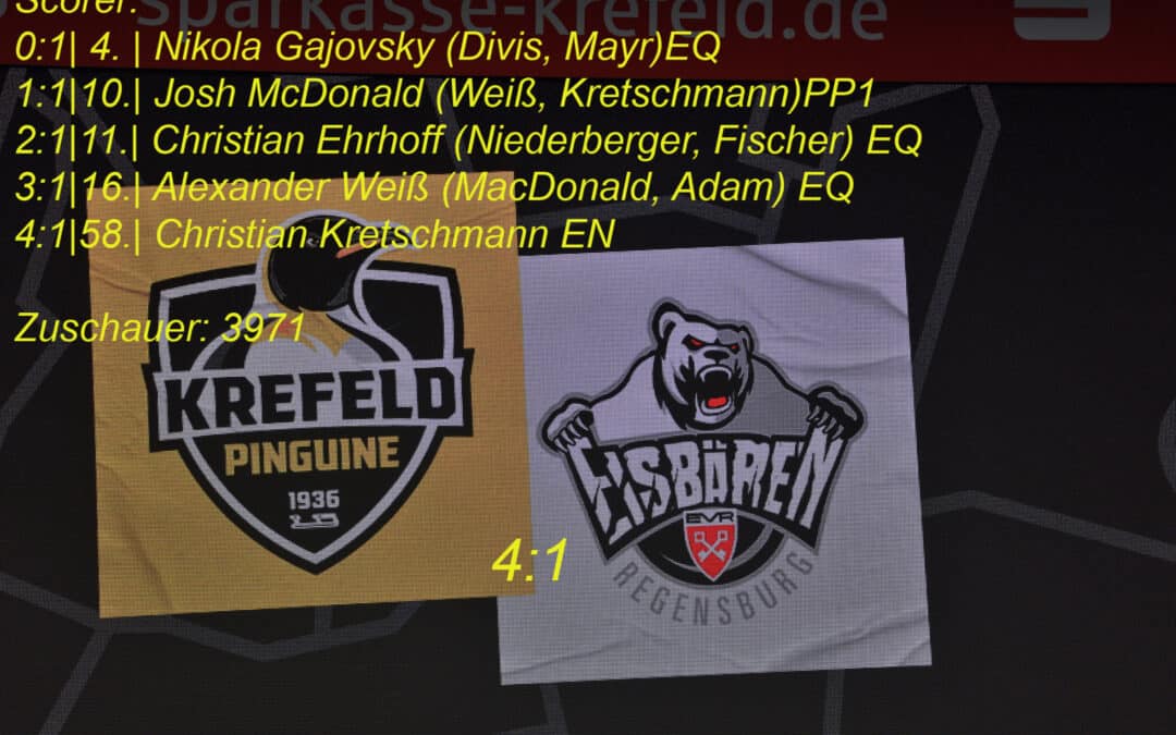 Krefeld Pinguine vs. Eisbären Regensburg 13.10.2023
