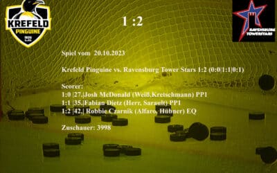 Krefeld Pinguine vs. Ravensburg Tower Stars 20.10.2023