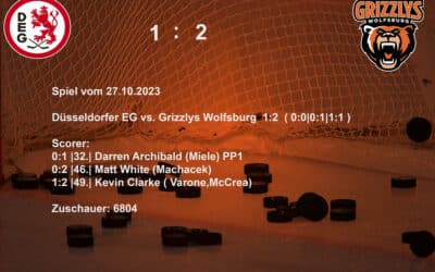 Düsseldorfer EG vs. Grizzlys Wolfsburg 27.10.2023