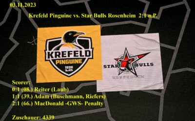 Krefeld Pinguine vs. Star Bulls Rosenheim 03.11.2023