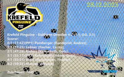 Krefeld Pinguine vs. Eislöwen Dresden 28.12.2023