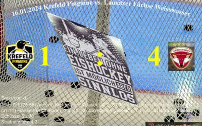 Krefeld Pinguine vs. Lausitzer Füchse Weißwasser 16.01.2024