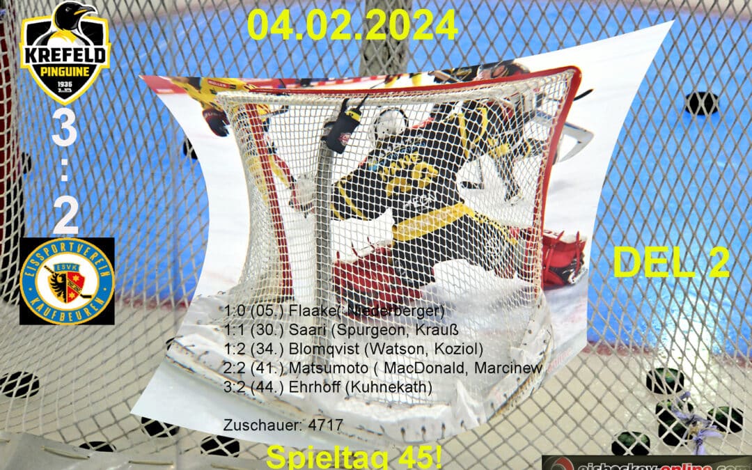 Krefeld Pinguine vs. ESV Kaufbeuren 04.02.2024