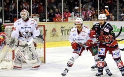 2. Spiel PO 1/2 Finale Eispiraten Crimmitschau vs. Eisbären Regensburg am 30.03.24