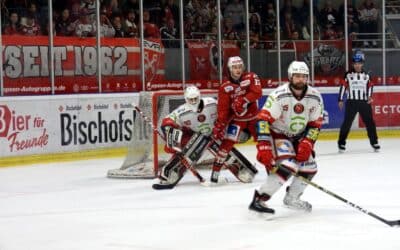 3. Spiel PO 1/2 Finale Eisbären Regensburg vs. Eispiraten Crimmitschau am 01.04.24