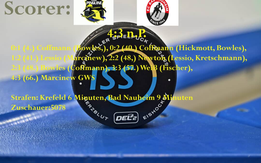 DEL2: Krefeld Pinguine vs. EC Bad Nauheim