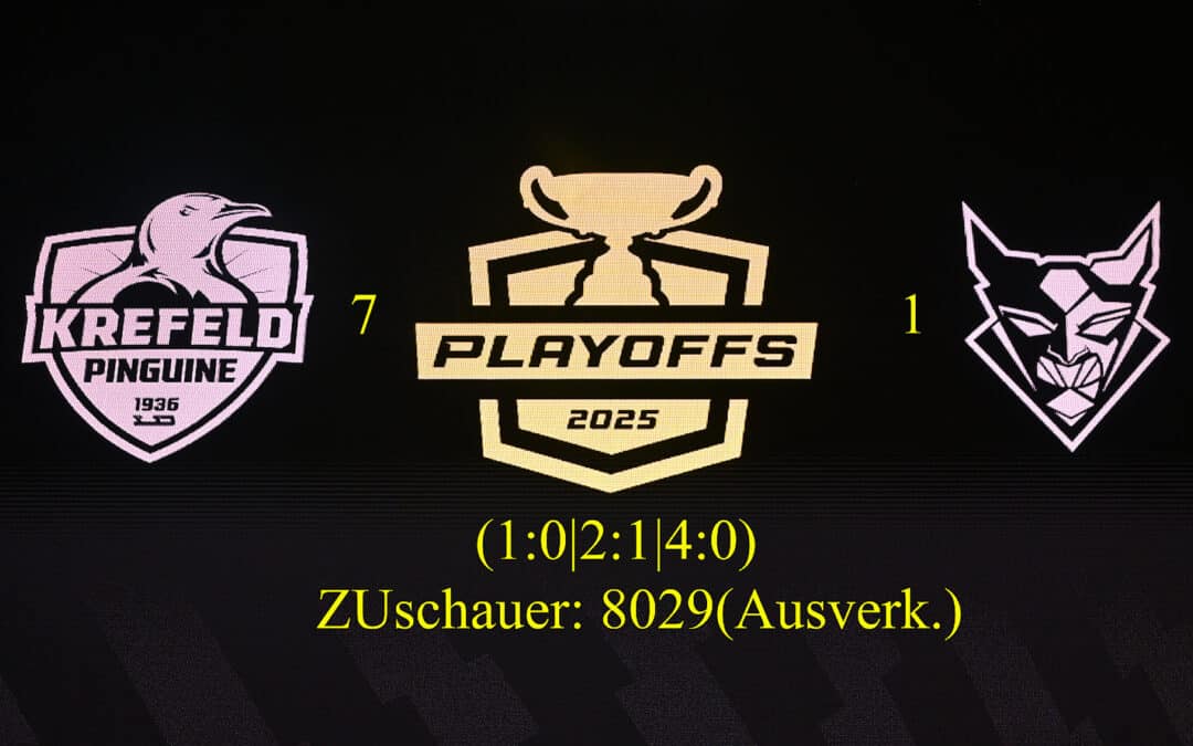 16.03.2025 1/4 Finale PO Spiel 3:  Krefeld Pinguine vs. Blue Devils Weiden