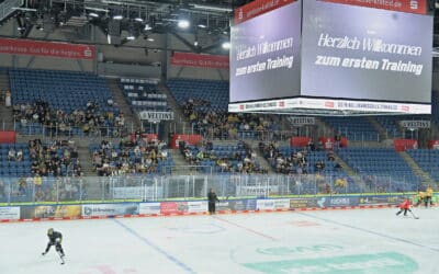 10.08.2026 Das Eis hat die Krefeld Pinguine wieder. Öffentliches Training.